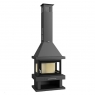 Chimenea de leña frontal C-203 K de FM calefacción