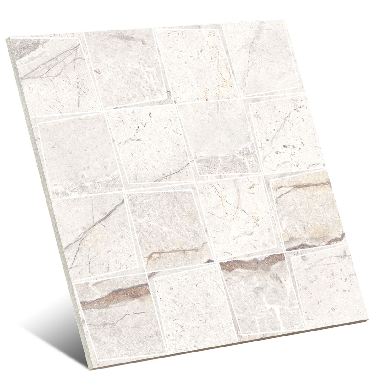 Mystone Silver Root White Mosaico Prisma 30,3x30,3 (Caja 0,37 m2)