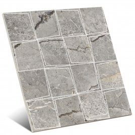 Mosaico de prisma cinzento com raiz prateada Mystone 30,3x30,3 (Caixa 0,37 m2)