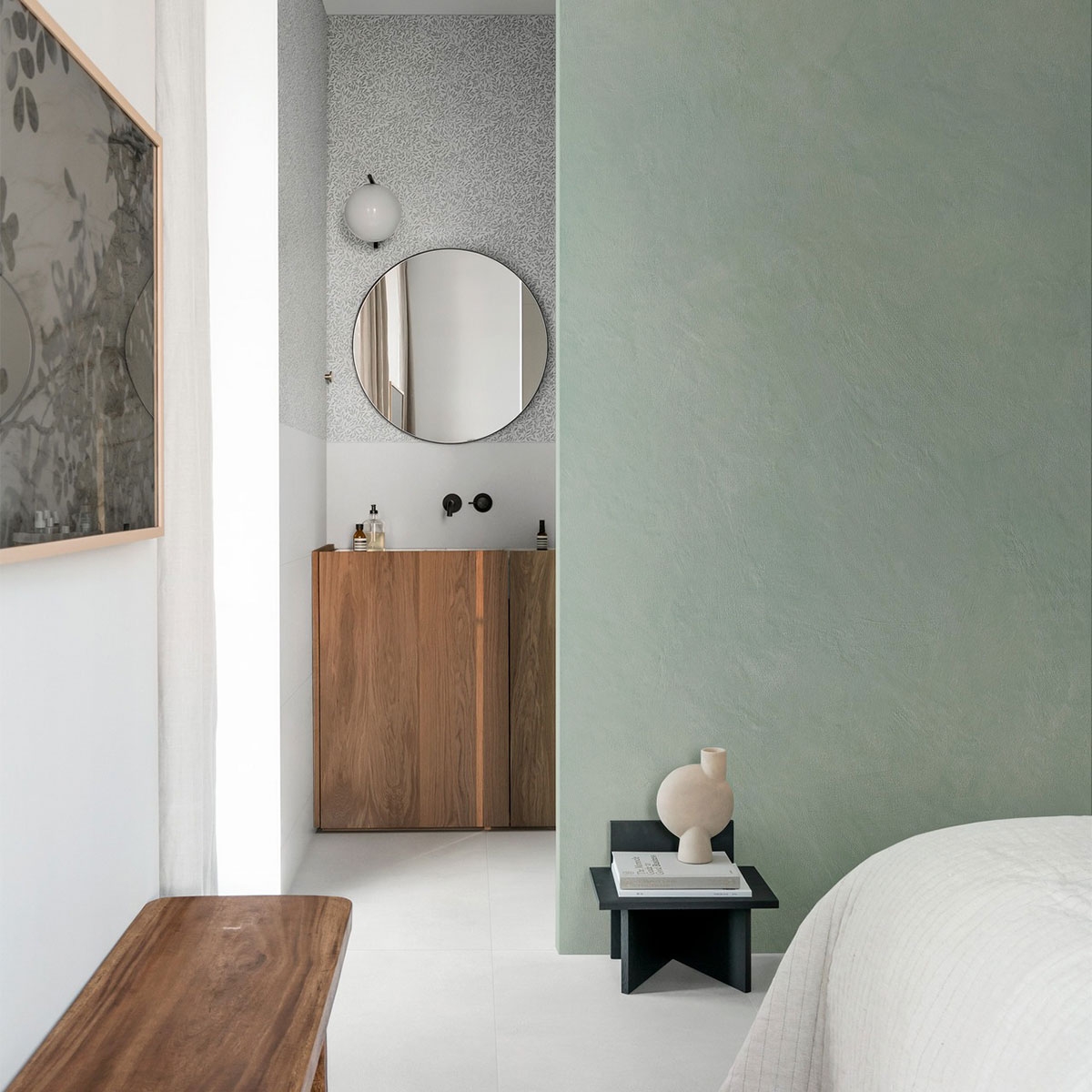 Interior con revestimiento Slow Wall Gesso 40x120