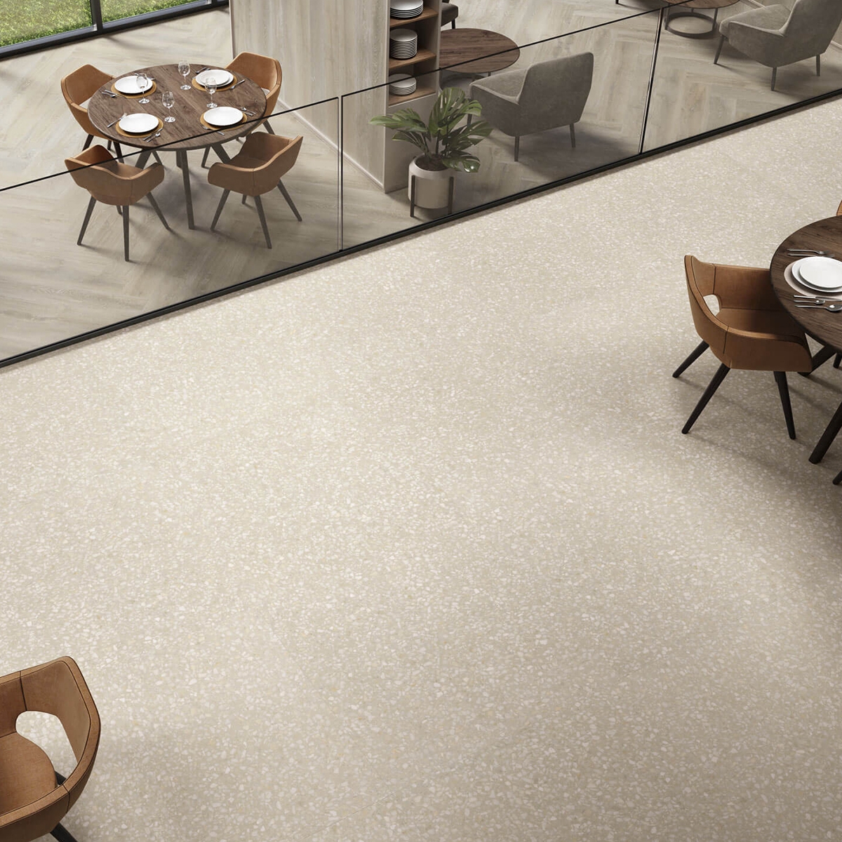 Exterior com Obi 1955 Pavimento antiderrapante de areia 100x100