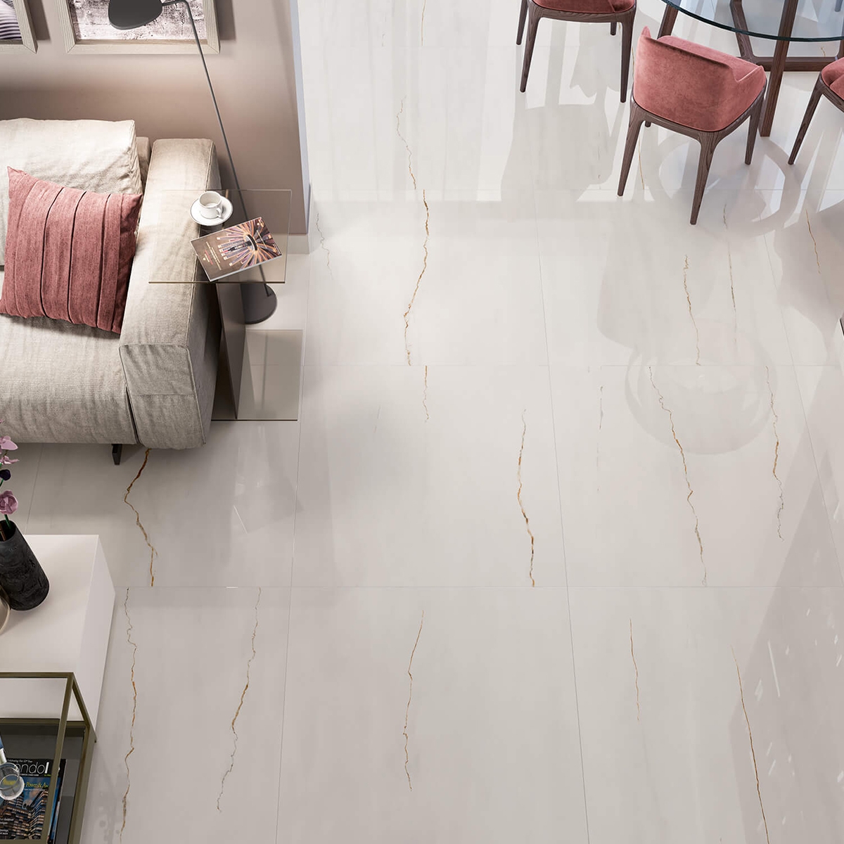 Notre Dame 1814 White 98x98 flooring room