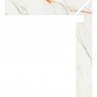 Firenze 1842 Calacatta Gold Direito Zanquin 7.5x50 (Caixa 8 peças)