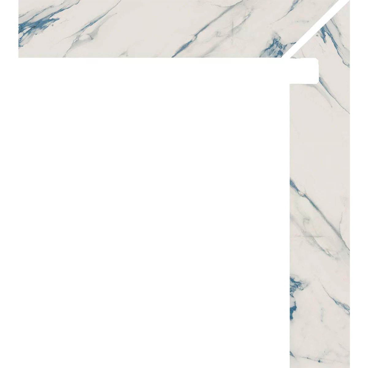 Zanquin Derecho Firenze 1842 Calacatta Blue 7.5x50 (Caja 8 piezas)