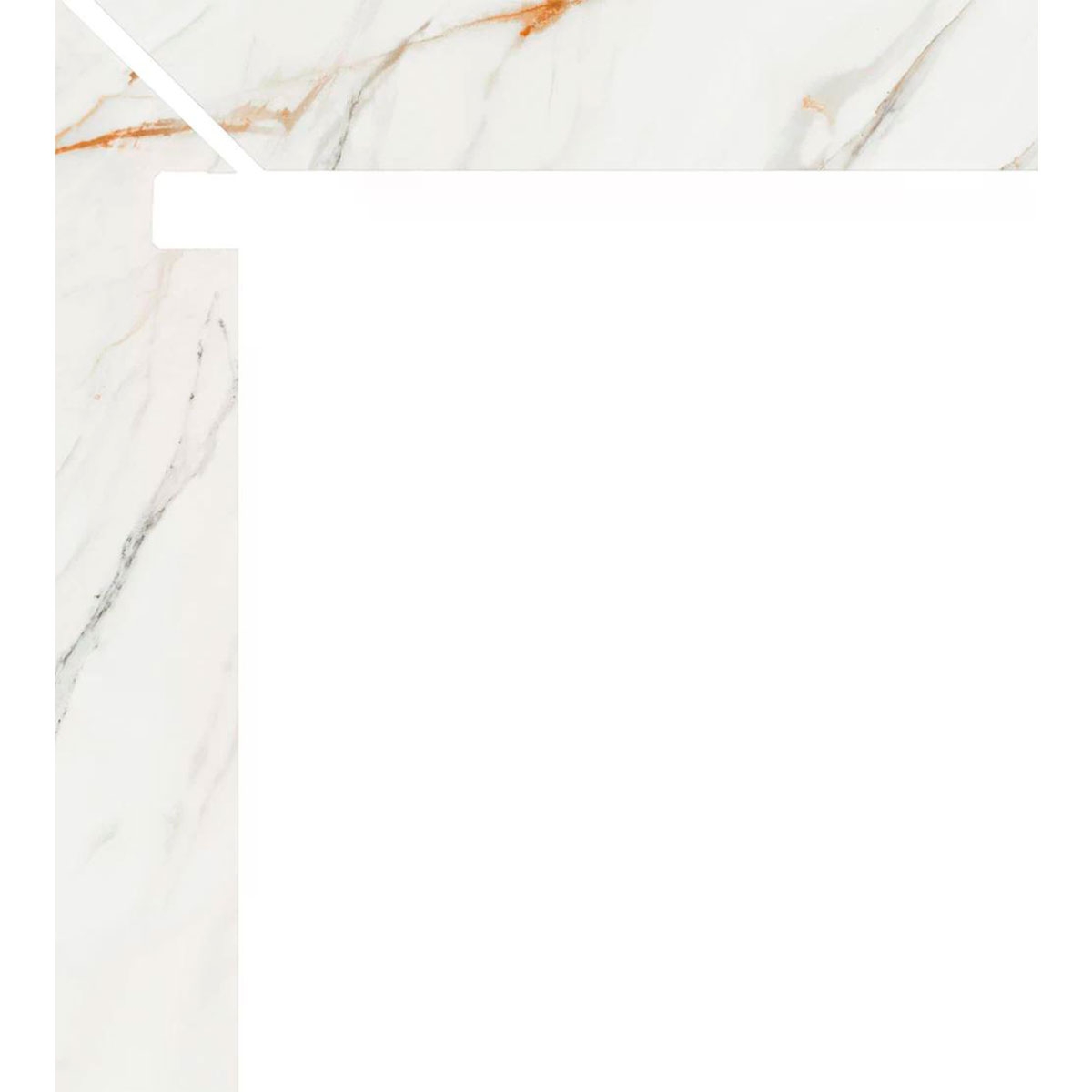 Esquerda Zanquin Firenze 5062 Calacatta Gold 7.8x50 (Caixa 8 peças)