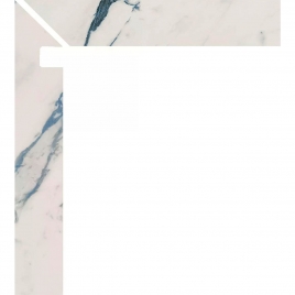 Foto de Zanquin Izquierdo Firenze 5062 Calacatta Blue 7.8x50 (Caja 8 piezas)