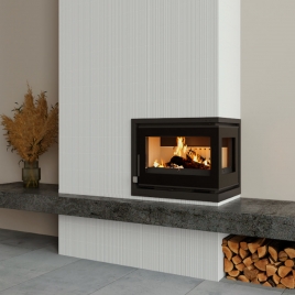 Insert à bois de chauffage d’angle IT-172 DFK + Cadeau direct