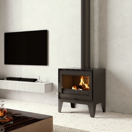 Wood stove with cast iron interior M-170 PF + Direct gift