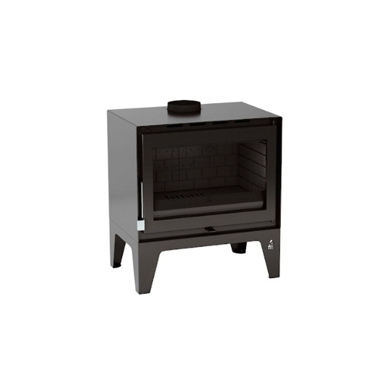 Wood stove with cast iron interior M-170 PF from fm calefacción