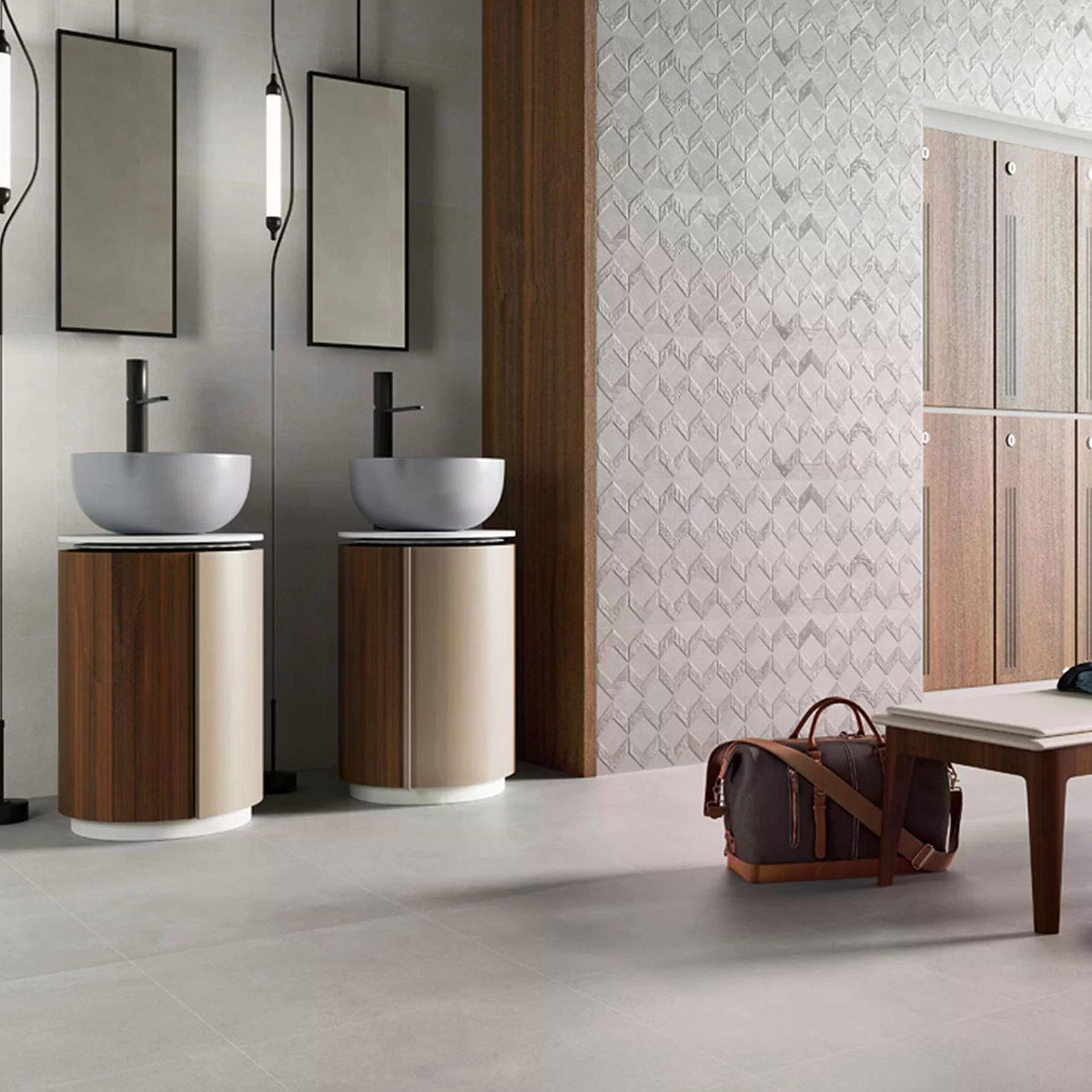 Casa de banho com revestimento Liverpool 1218 Pearl 40x120