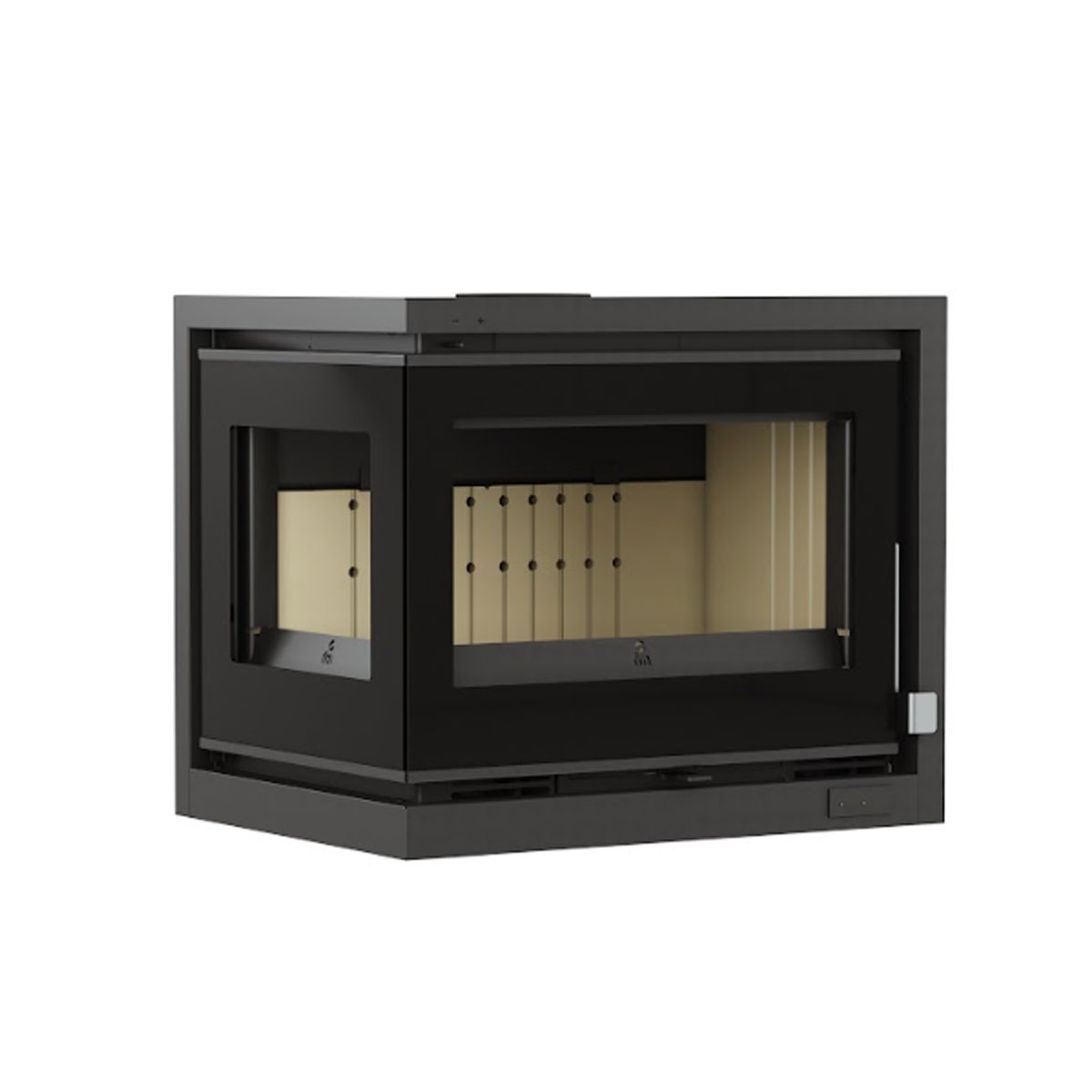 Inserção a lenha para canto de 70 cm com ventiladores IT-172 IK da fm calefacción