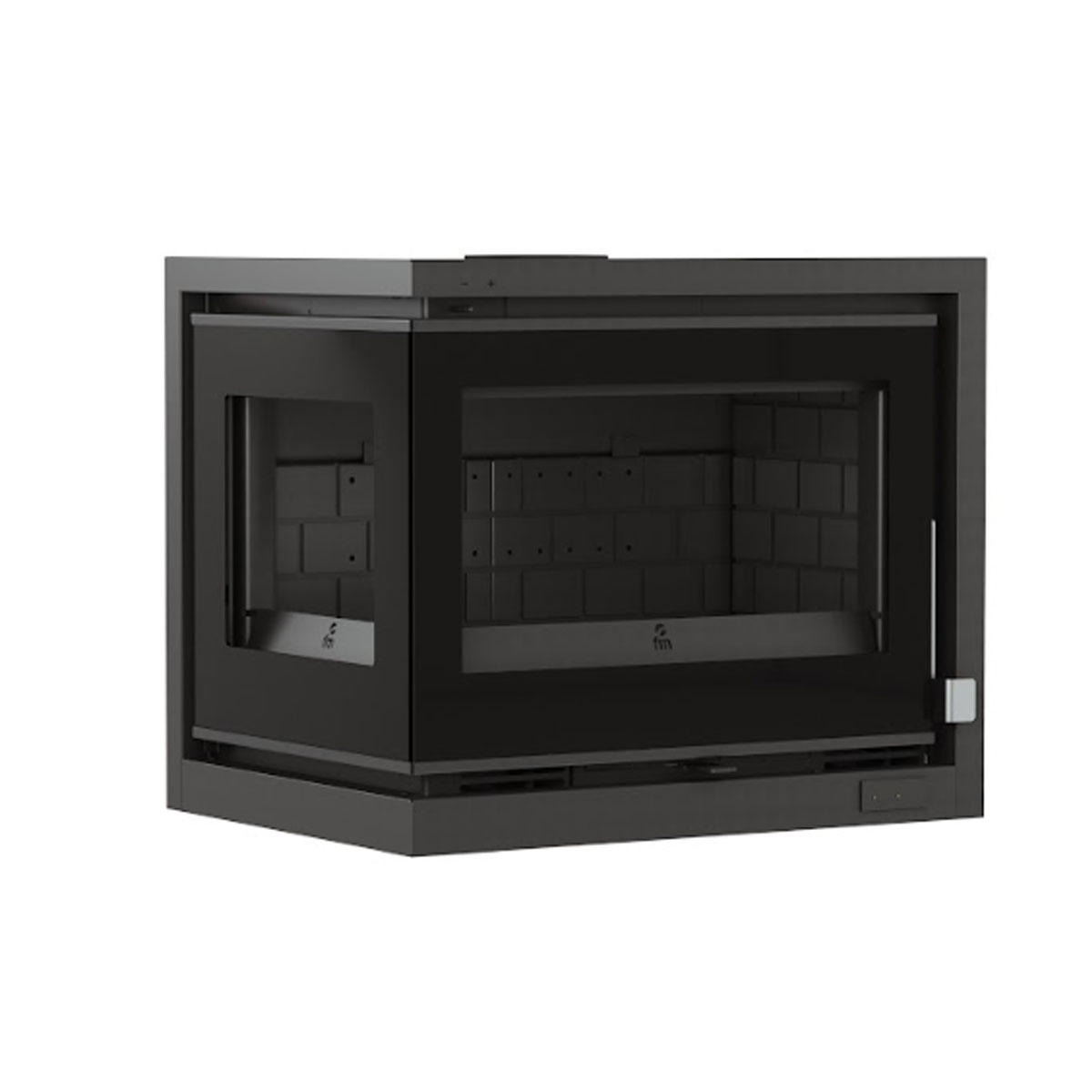 Insertable de leña para esquina de 70 cm con ventiladores IT-172 IFK de FM calefacción