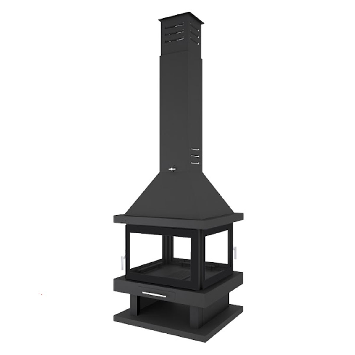 Central wood fireplace C-204 K from fm calefacción