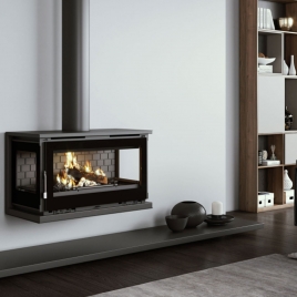 Hanging wood stove with 3 sides M-103 K + Direct gift