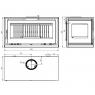 Measurements Wood stove to hang with 3 sides M-103 K