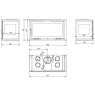Measurements Firewood corner insert IT-103 FK
