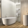 Salle de bain avec Mayen 1209 Revêtement Stone White 40x120 (Boîte 1.44m2)