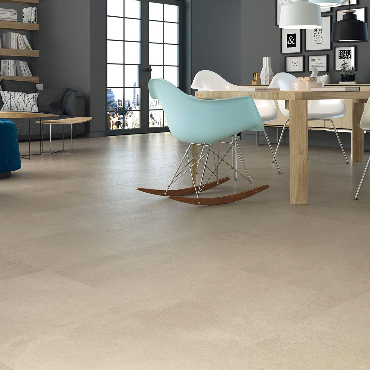 Casa de banho com piso Manhattan 5044 Arena 50x50 (Box 1m2)