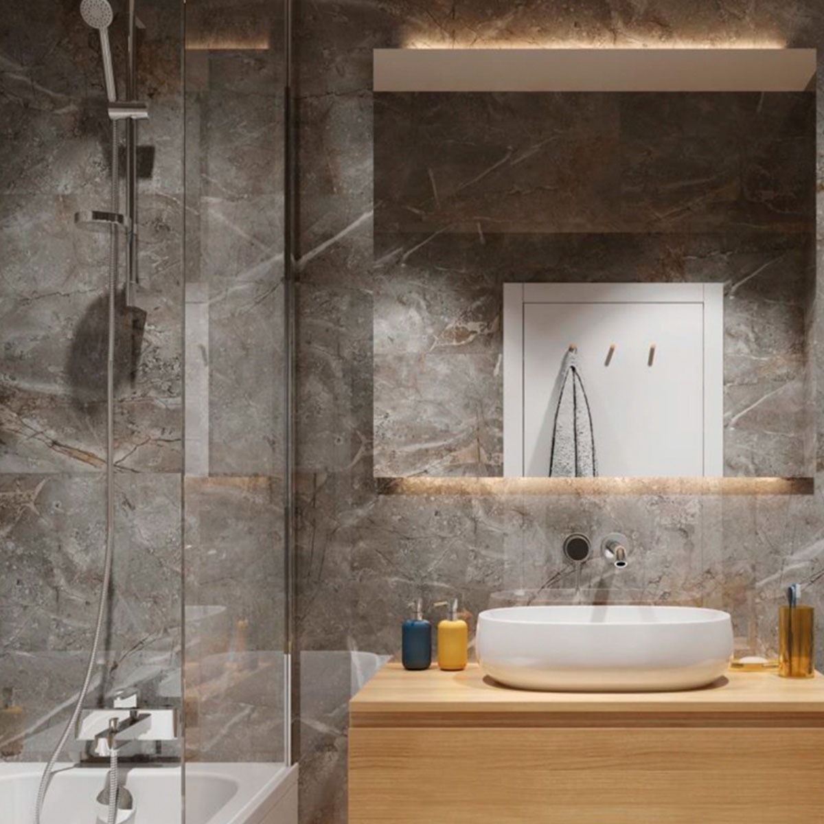 Environnement avec Peau de Marbre Spc Vilo 60x120 (Boîte 2.88m2)