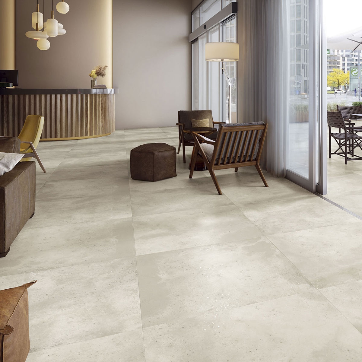 Interior with Montana 1869 Gray pavement 100x100