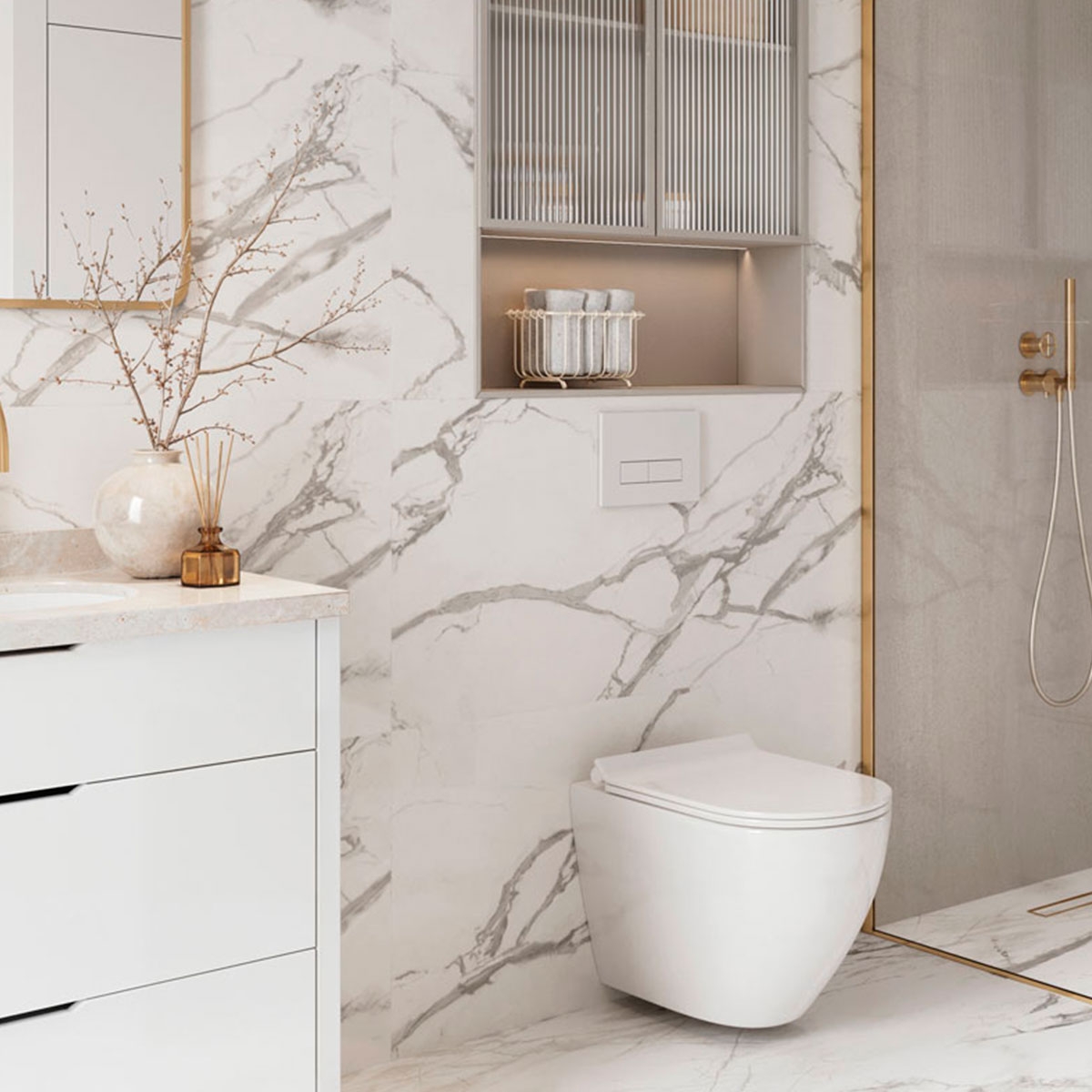 Ambiente con Spc Idevo Elegance 110x55 (Caja 2,42m2)