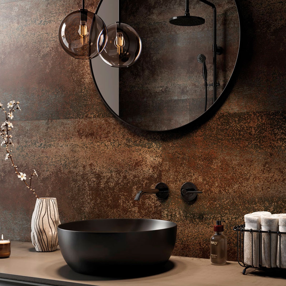 Salle de bain avec Spc Idevo Oxyd 110x55 (Boîte 2.42m2)