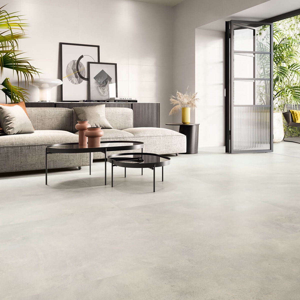 Interior with Newark 1860 Grey pavement 100x100