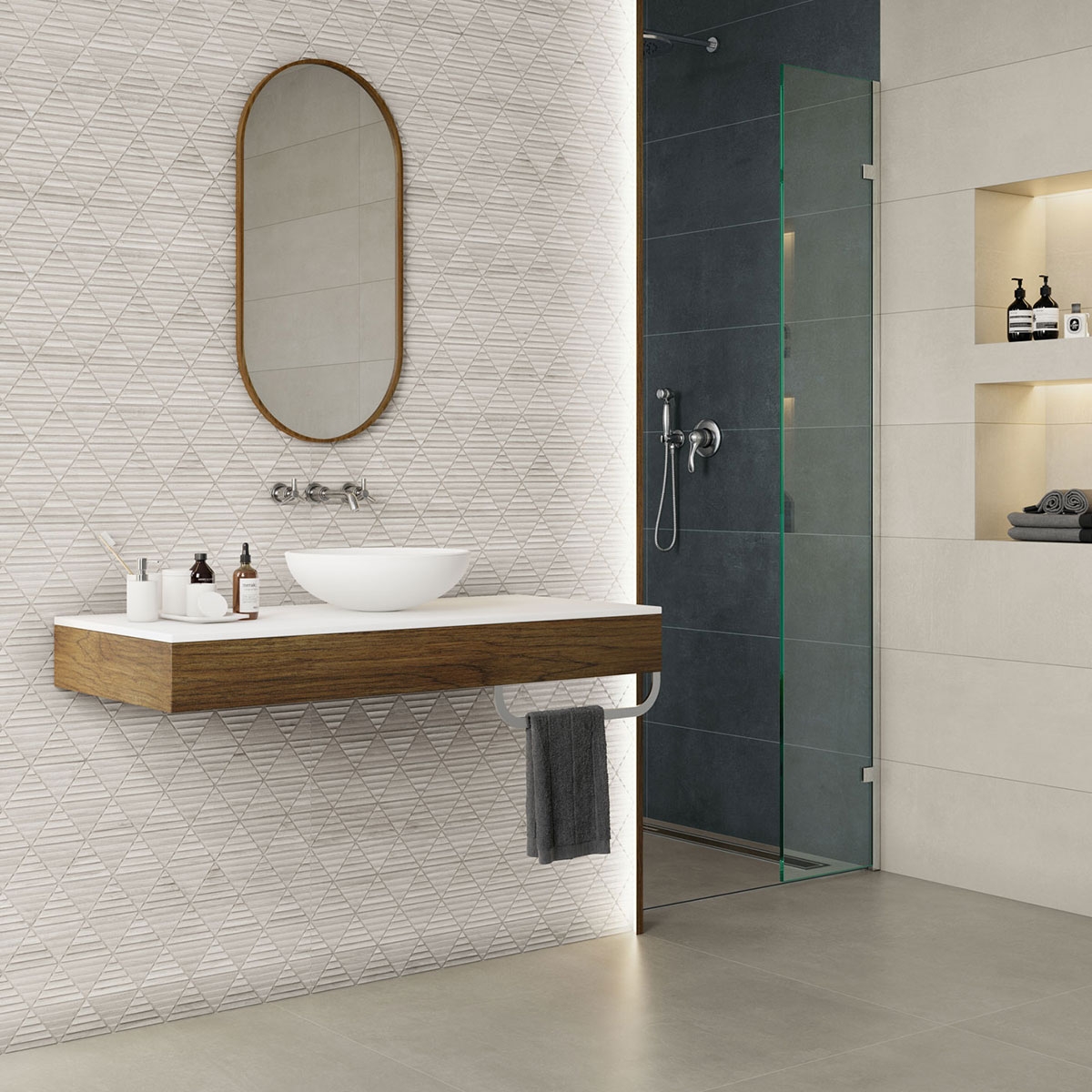 Baño con revestimiento Phoenix 9536 Blue Jeans 30x90