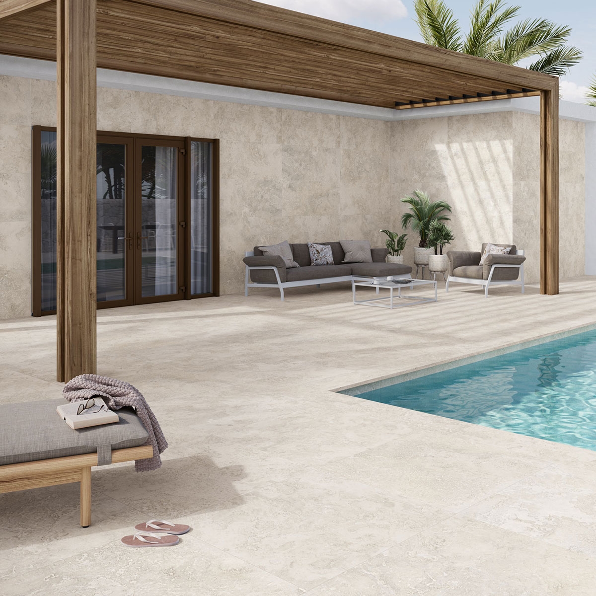 Exterior with Rapolano 1967 White Non-slip pavement 100x100