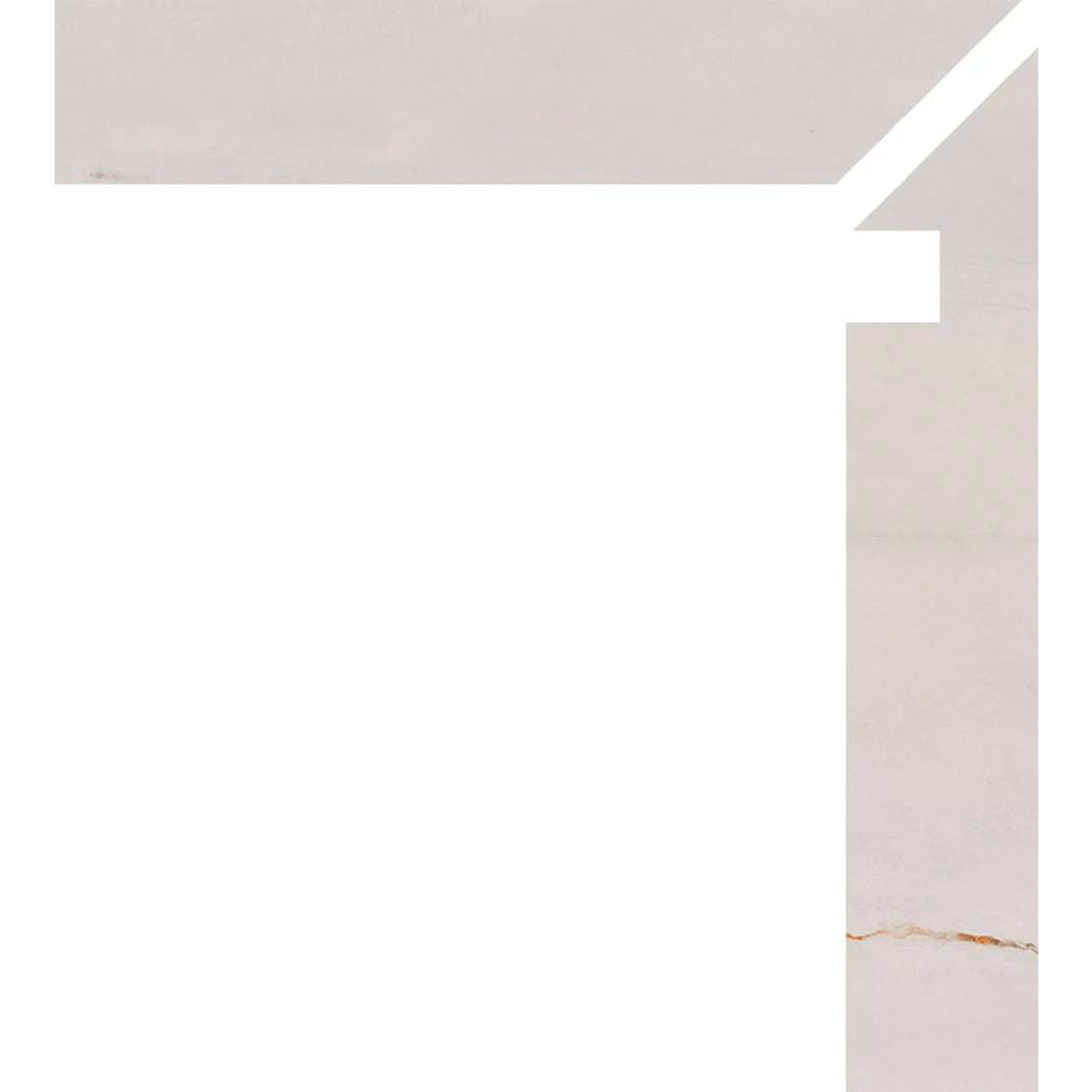 Right Trench Notre Dame 1814 White 7.5x50 (Box 8 pieces)