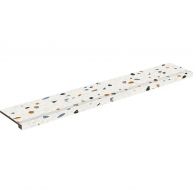 Peldaño Vuelta Huella Palazzo 1862 Blanco 33x100 (Caja 2 piezas)