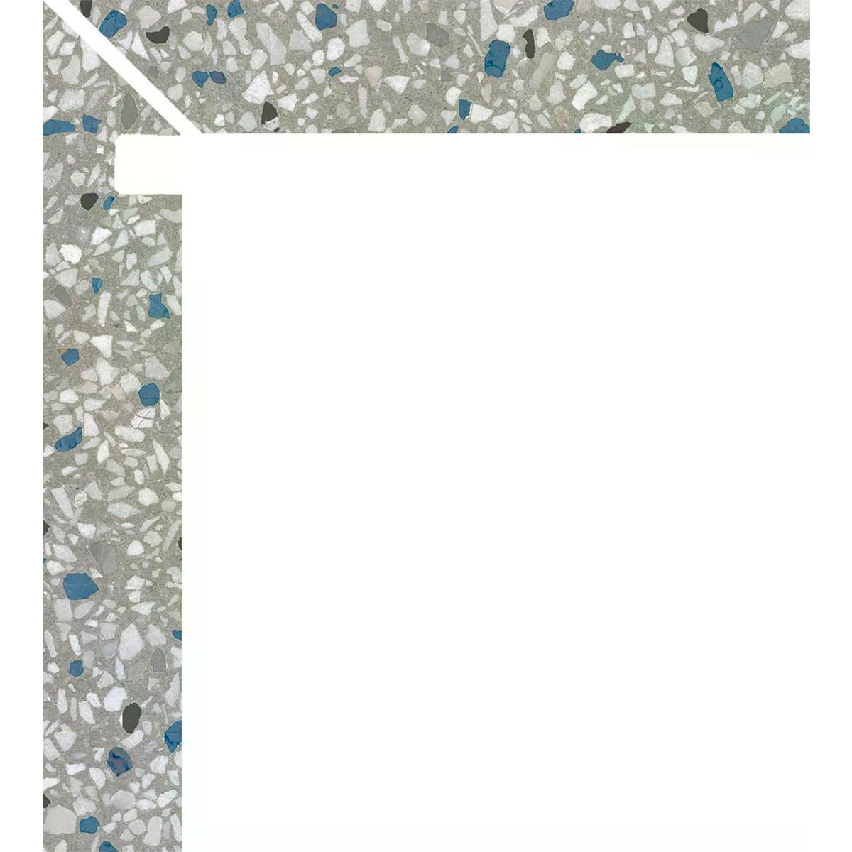 Zanquin Izquierdo Palazzo 1862 Ceniza 7.5x50  (Caja 8 piezas)