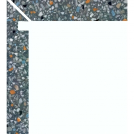 Zanquin Gauche Palazzo 1862 Noir 7.5x50 (Boîte 8 pièces)