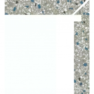 Zanquin Direito Palazzo 1862 Cinza 7.5x50 (Caixa 8 peças)