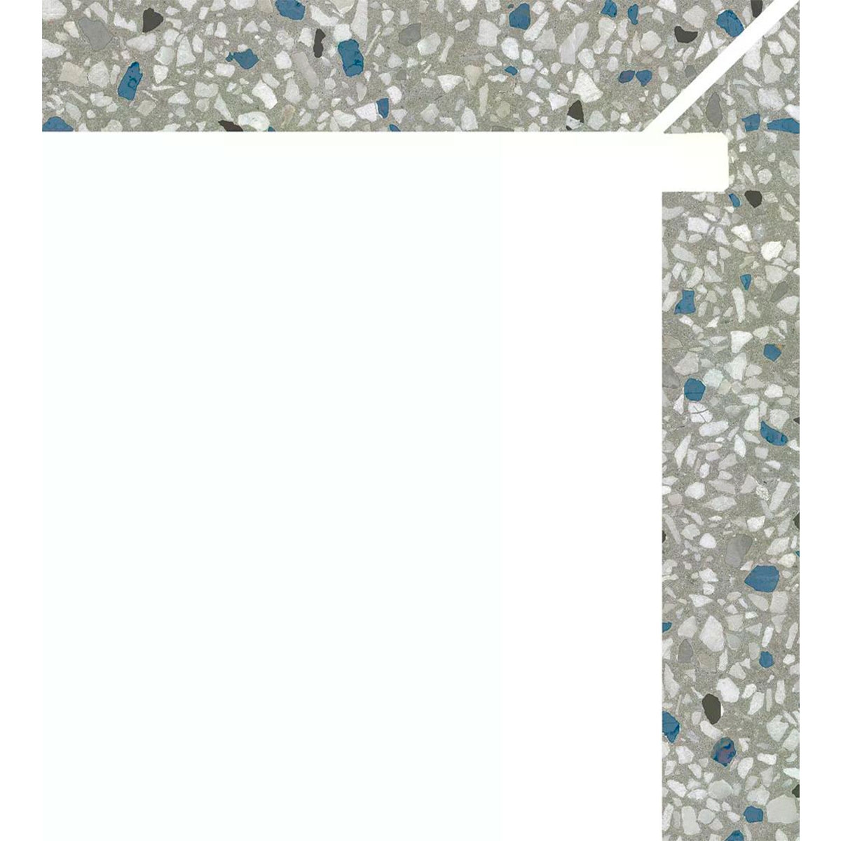 Zanquin Direito Palazzo 1862 Cinza 7.5x50 (Caixa 8 peças)