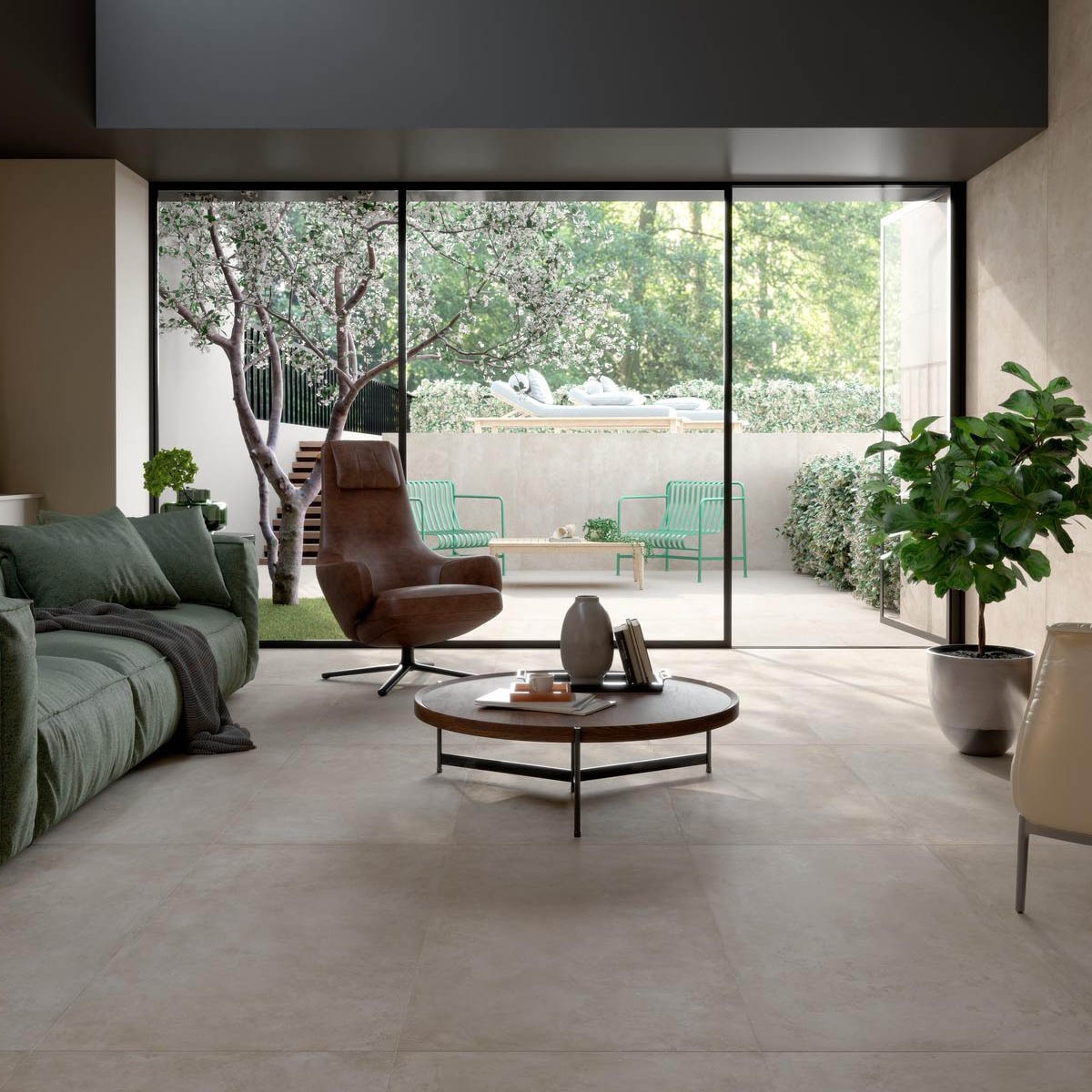 Sala con Pavimento Plaza Beige 60x120