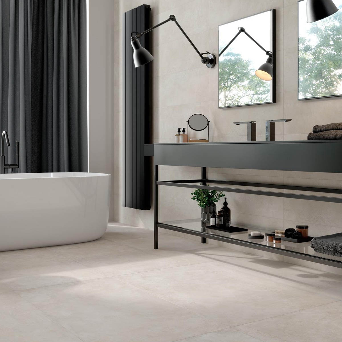 Baño con Revestimiento Plaza White 30x90