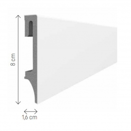 Plinthe scintillante 201 Blanc 240x8 (Prix par boîte)