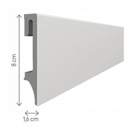 Plinthe moussante 202 Gris Clair 240x8 (Prix par boîte)