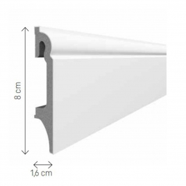 Sparkling Skirting Board 301 White 240x8 (Price per box)
