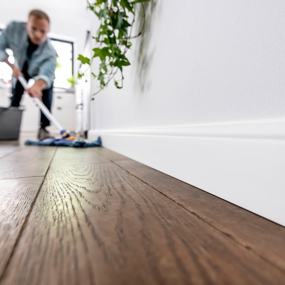 Ambiente with Sparkling Skirting Board 80 White 240x8 (Price per piece)