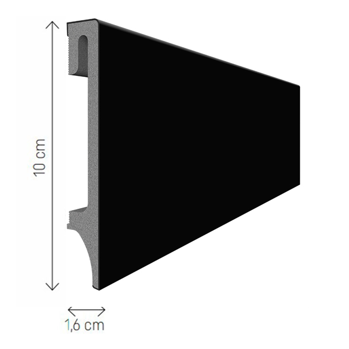 Sparkling Skirting 100 Black 240x10 (Price per piece)