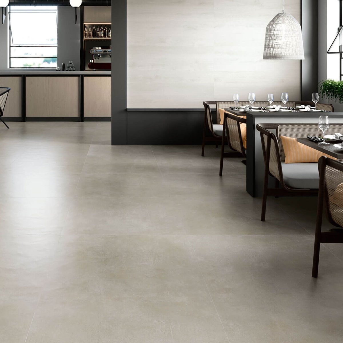 Interior with Phoenix 1845 Smoke flooring 100x100