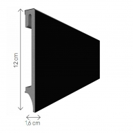 Funkelnde Skirting 120 Schwarz 240x12 (Preis pro Stück)