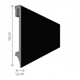 Sparkling Skirting 120 Black 240x12 (Price per piece)