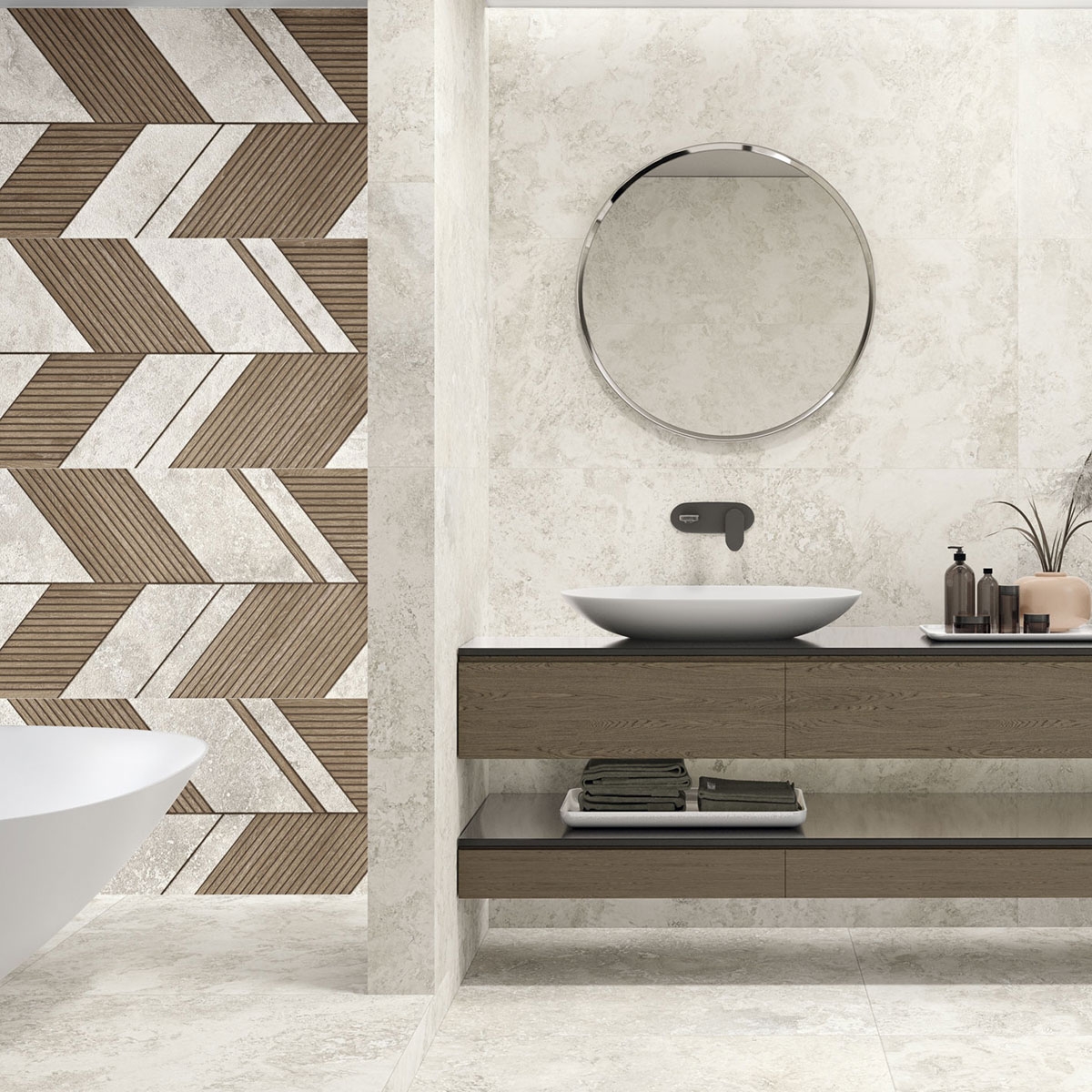 Bathroom with Rapolano 1867 White flooring 100x100