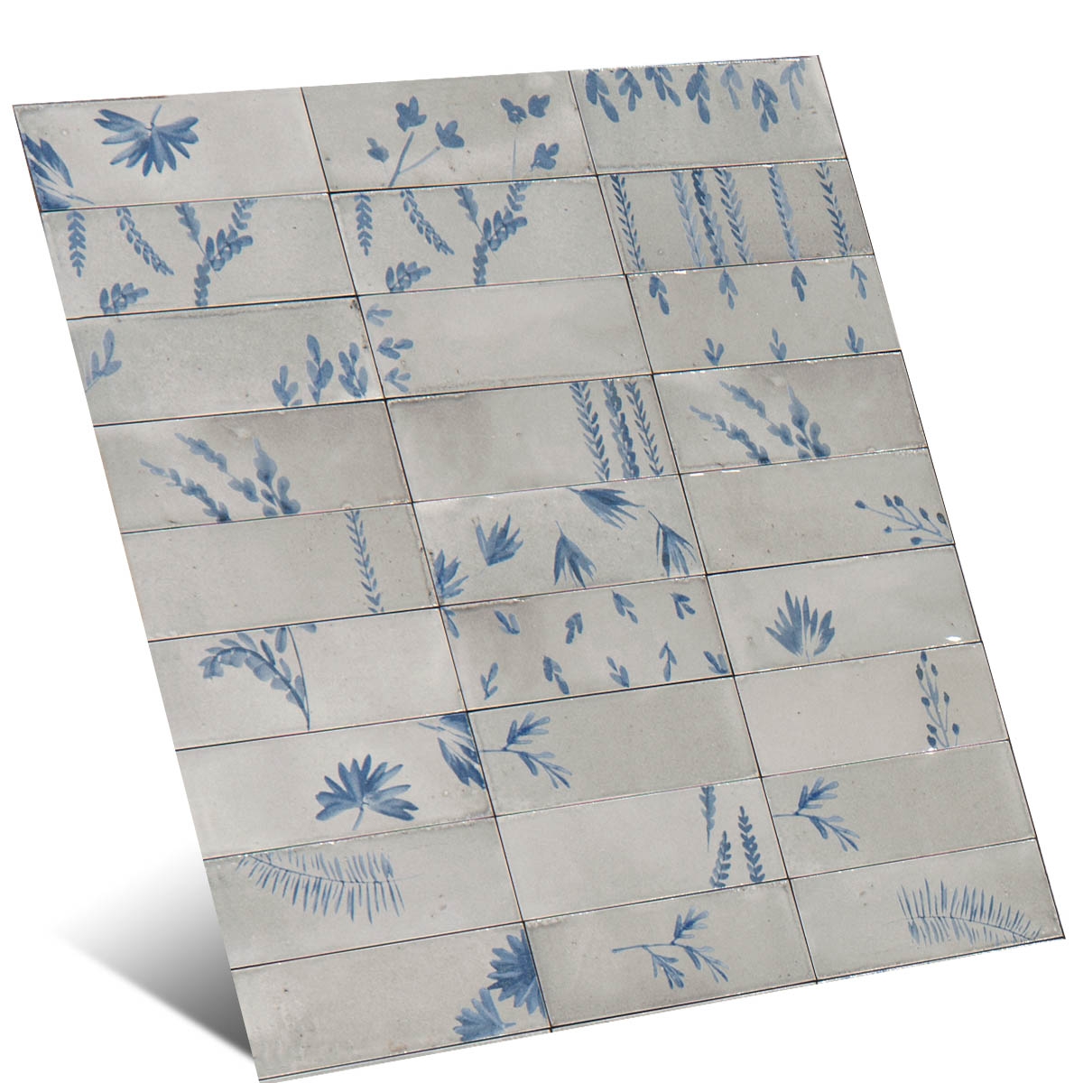 Rice Grigio Decoro Leaf Lux 5x15 (Caja 0.81 m2)
Tamaño del panel cm 45x45