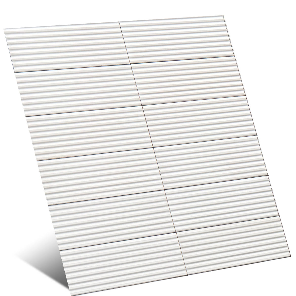 Rice Bianco Strutt. Pleat 3D Lux 7.5x20 (Caja 0.72 m2)
Tamaño del panel cm 40x45
