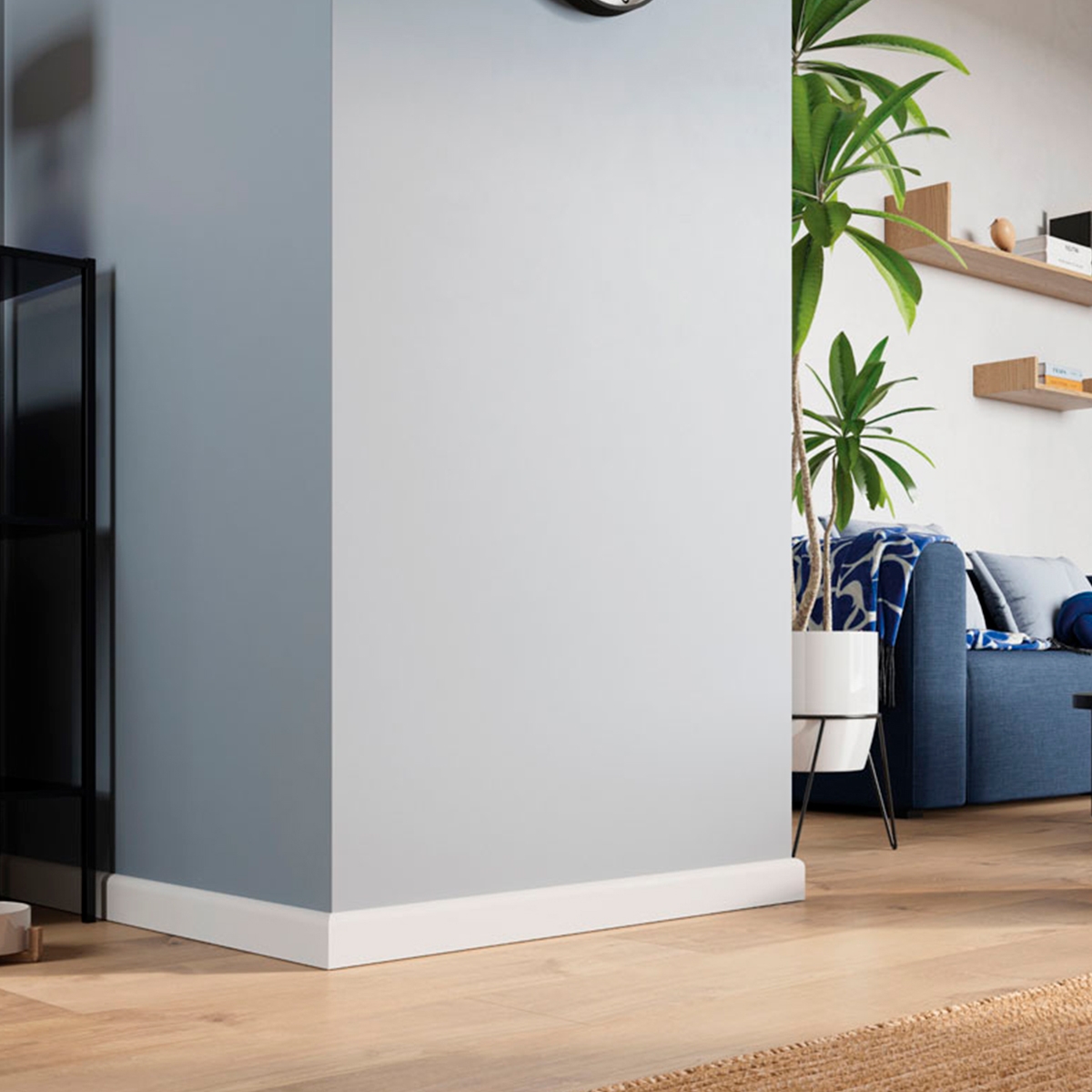 Sempla 65 White Baseboard 240x6.5 (Price per piece)