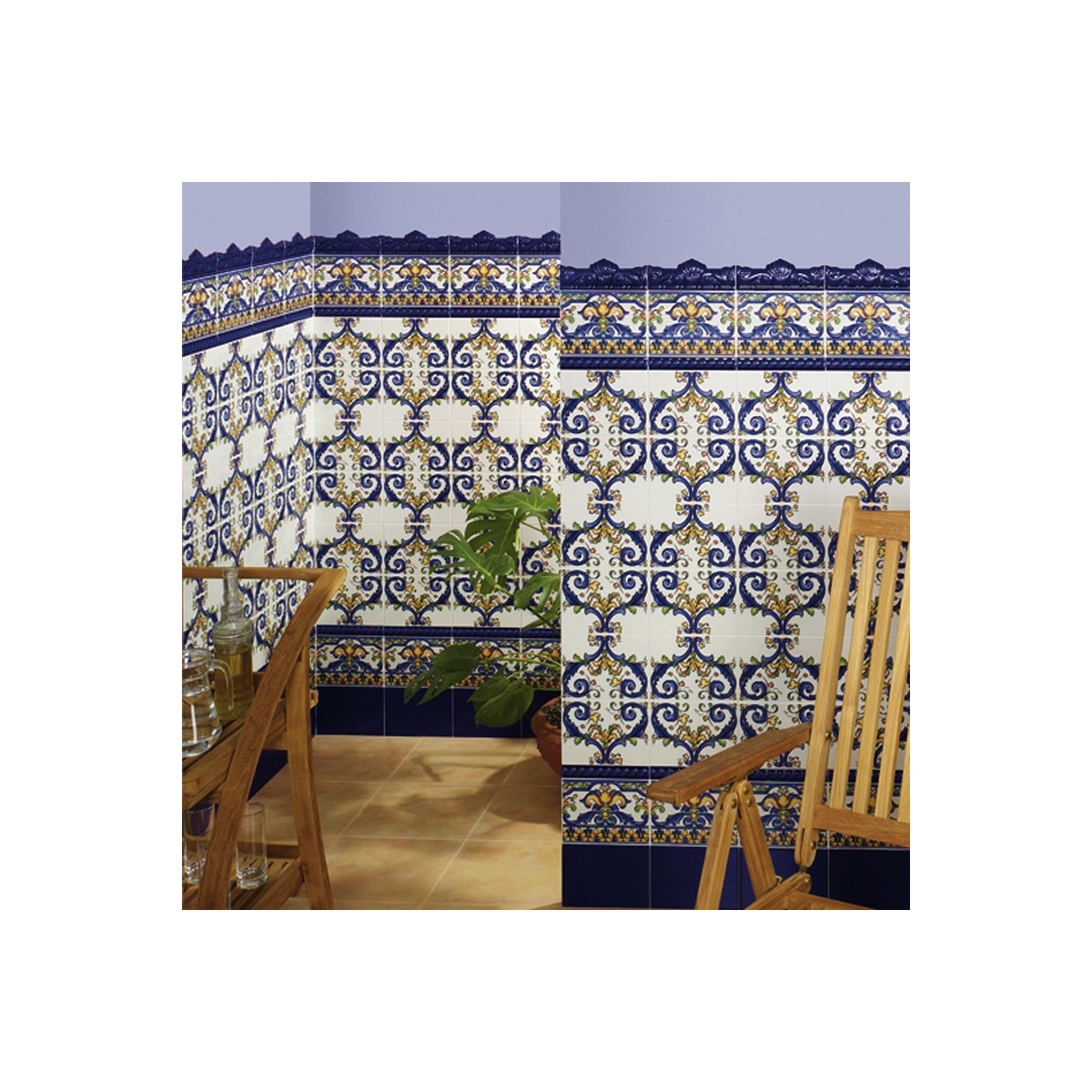 Cobalt Cord 3x20 (ud) - Revêtement avec plinthes sévillanes Mainzu